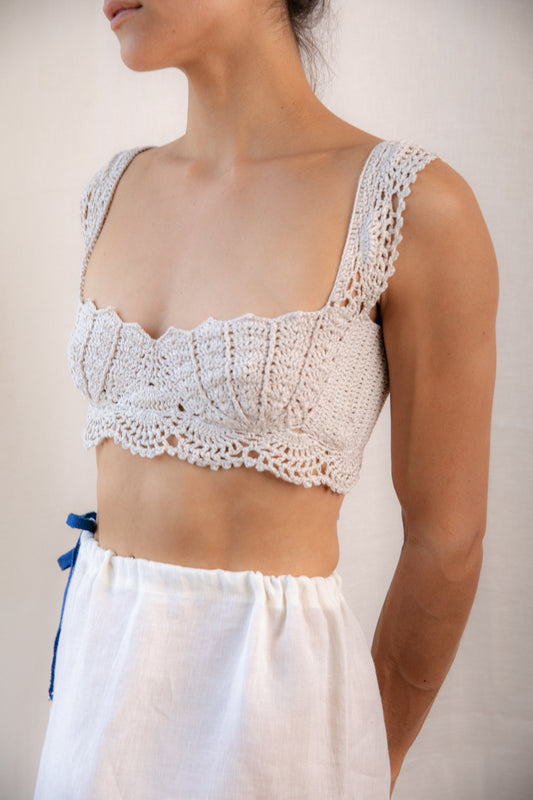 Toro Blanco Crochet Top